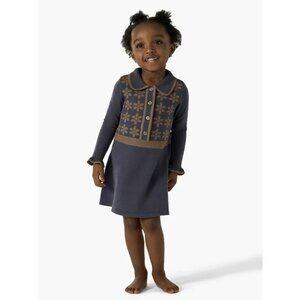 Modern Moments by Gerber Girls Sweater Dress Gray 5T Long Ruffle Sleeve NWT